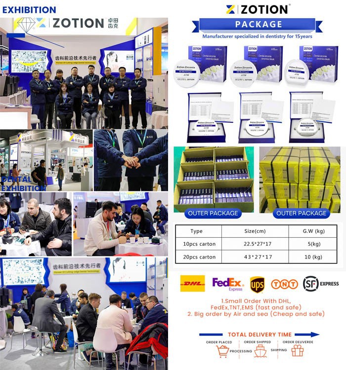 White zirconia blank Monolayer zirconia block Multilayer dental Zirconia Disc exhibition White zirconia blank Monolayer zirconia block Multilayer dental Zirconia Disc exhibition