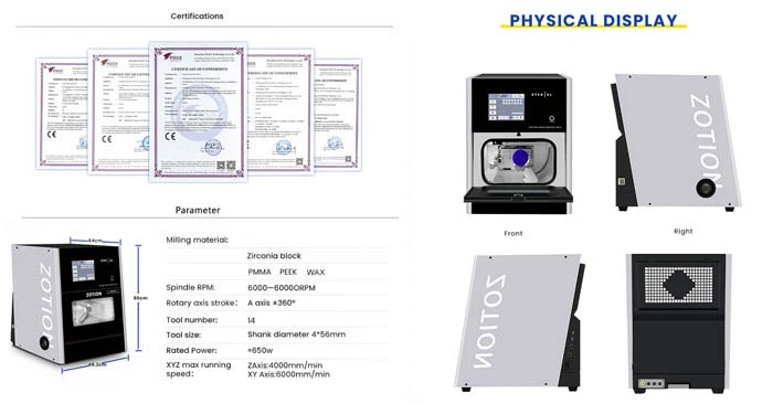 cad cam 5 axis dental milling machine for zirconia display cad cam 5 axis dental milling machine for zirconia display