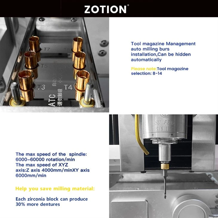 Cad Cam 5 Axis Dental Milling Machine Zirconia